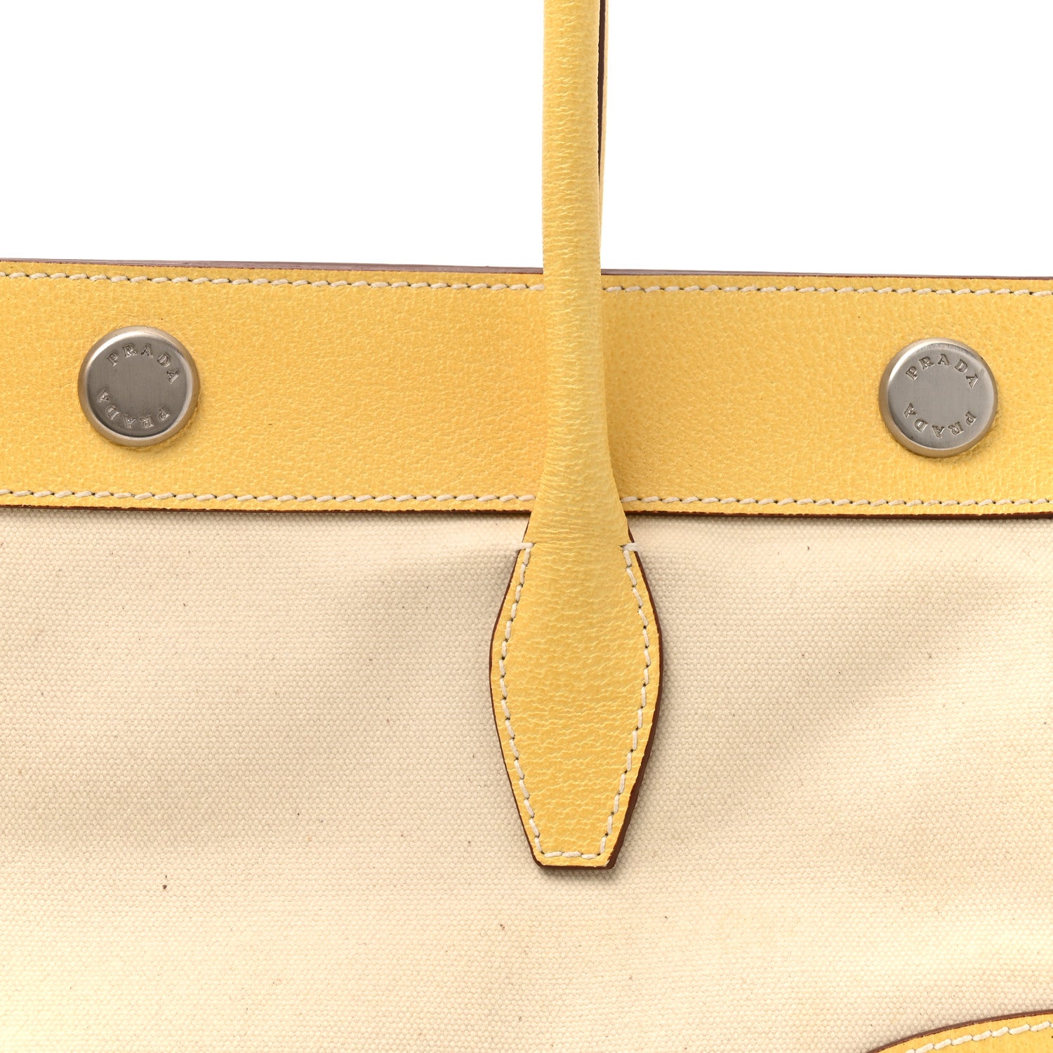 Prada Canapa Cinghiale Cuir Tote Grezzo Crema 7 of 12