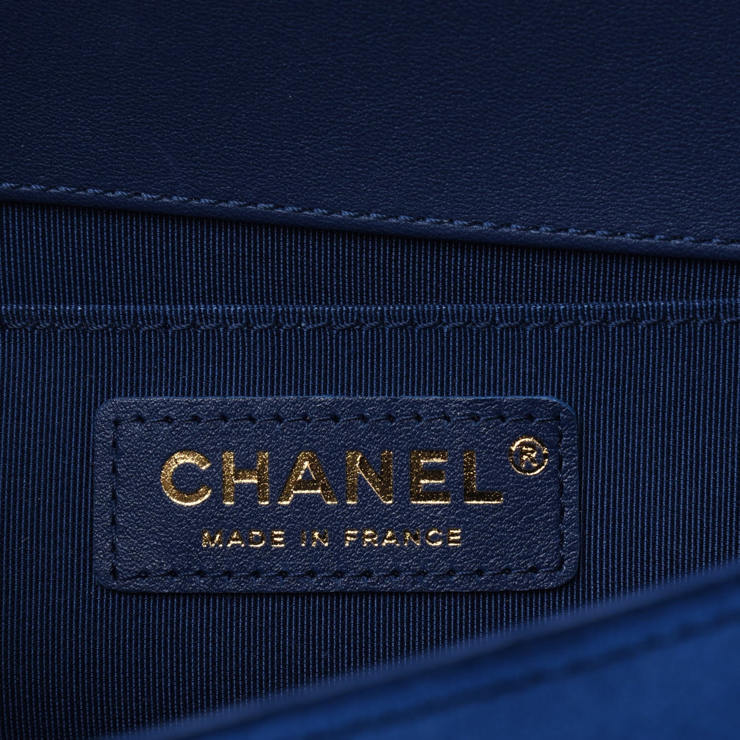 Velvet Quilted Medium Boy Flap Dark Blue