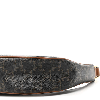 Celine Triomphe Canvas Calfskin Ava Shoulder Bag Tan 9 of 9