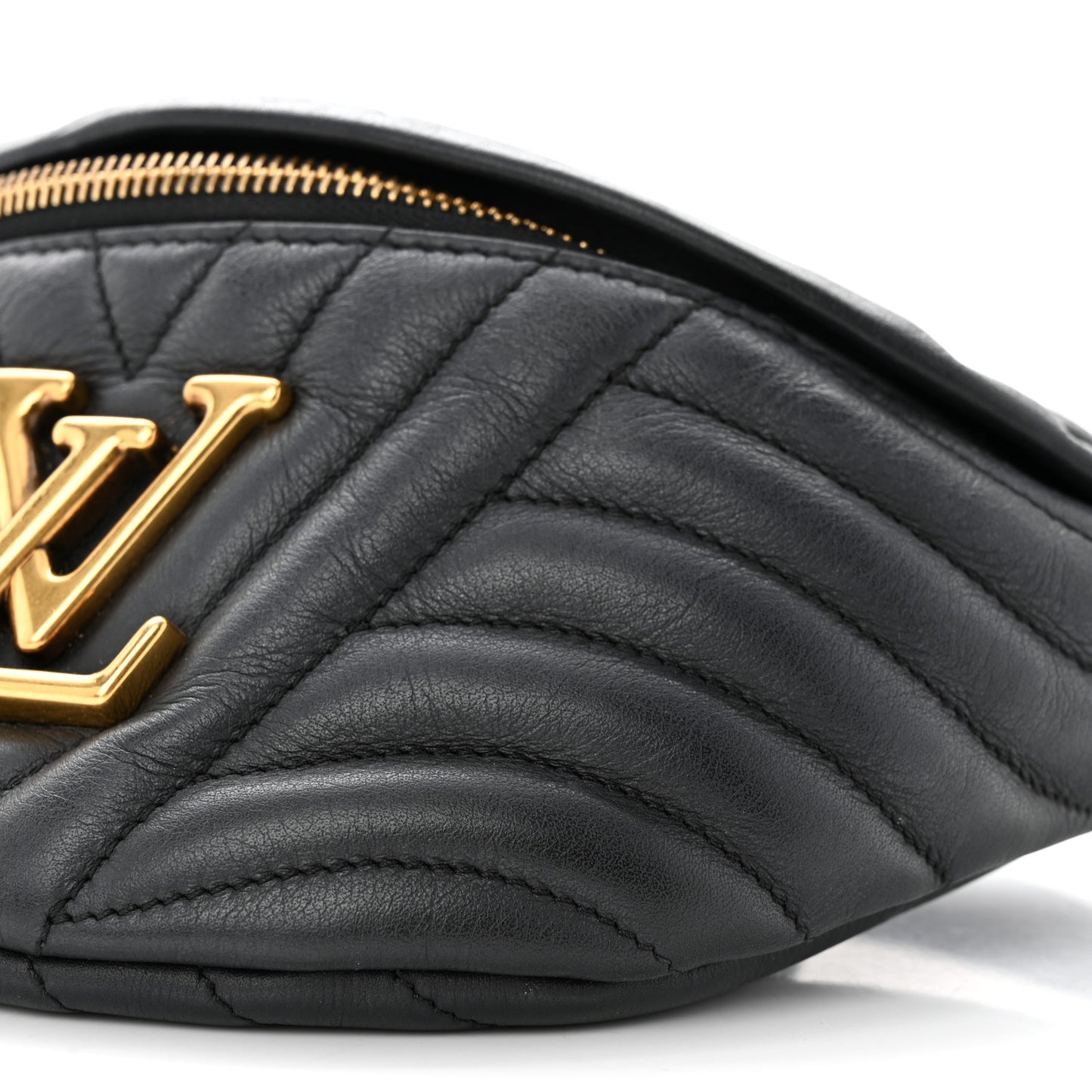 Calfskin Quilted New Wave Bumbag Black