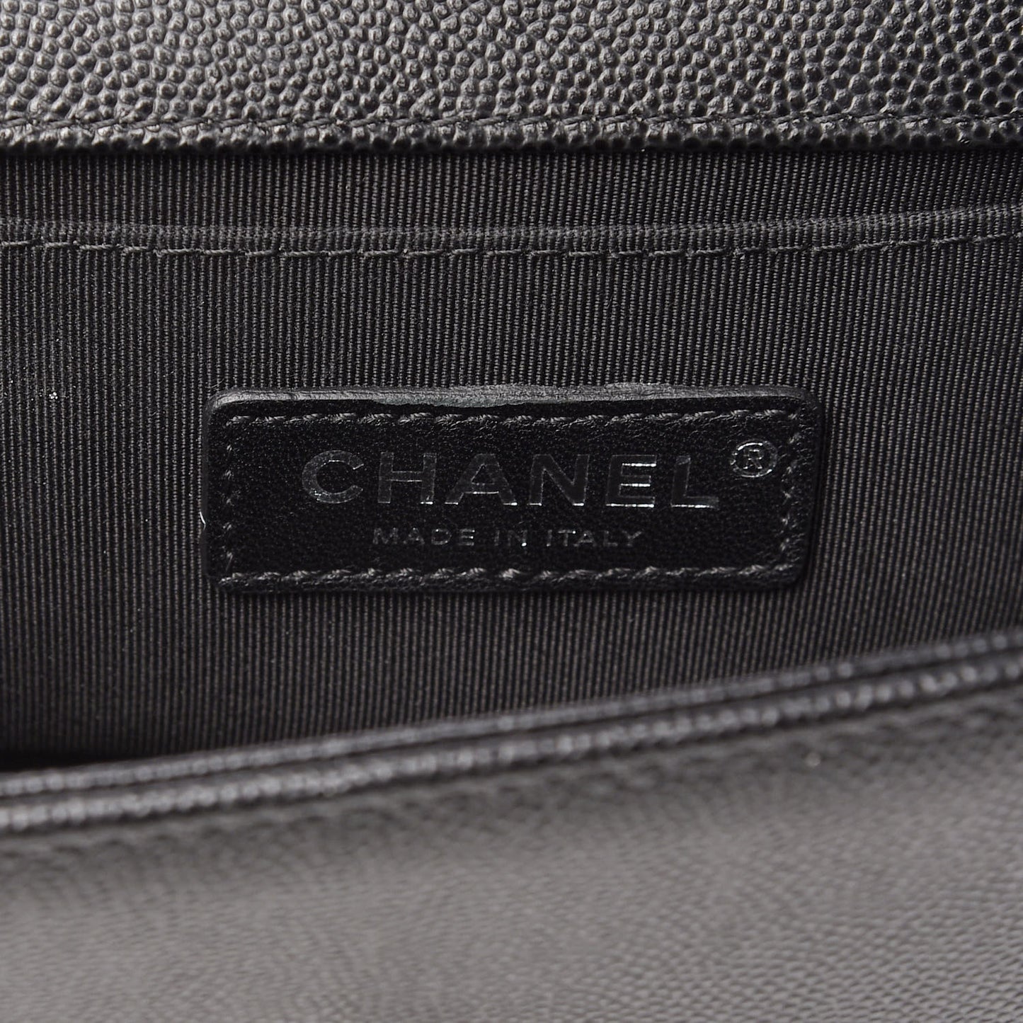 Caviar Quilted Small Boy Flap Black