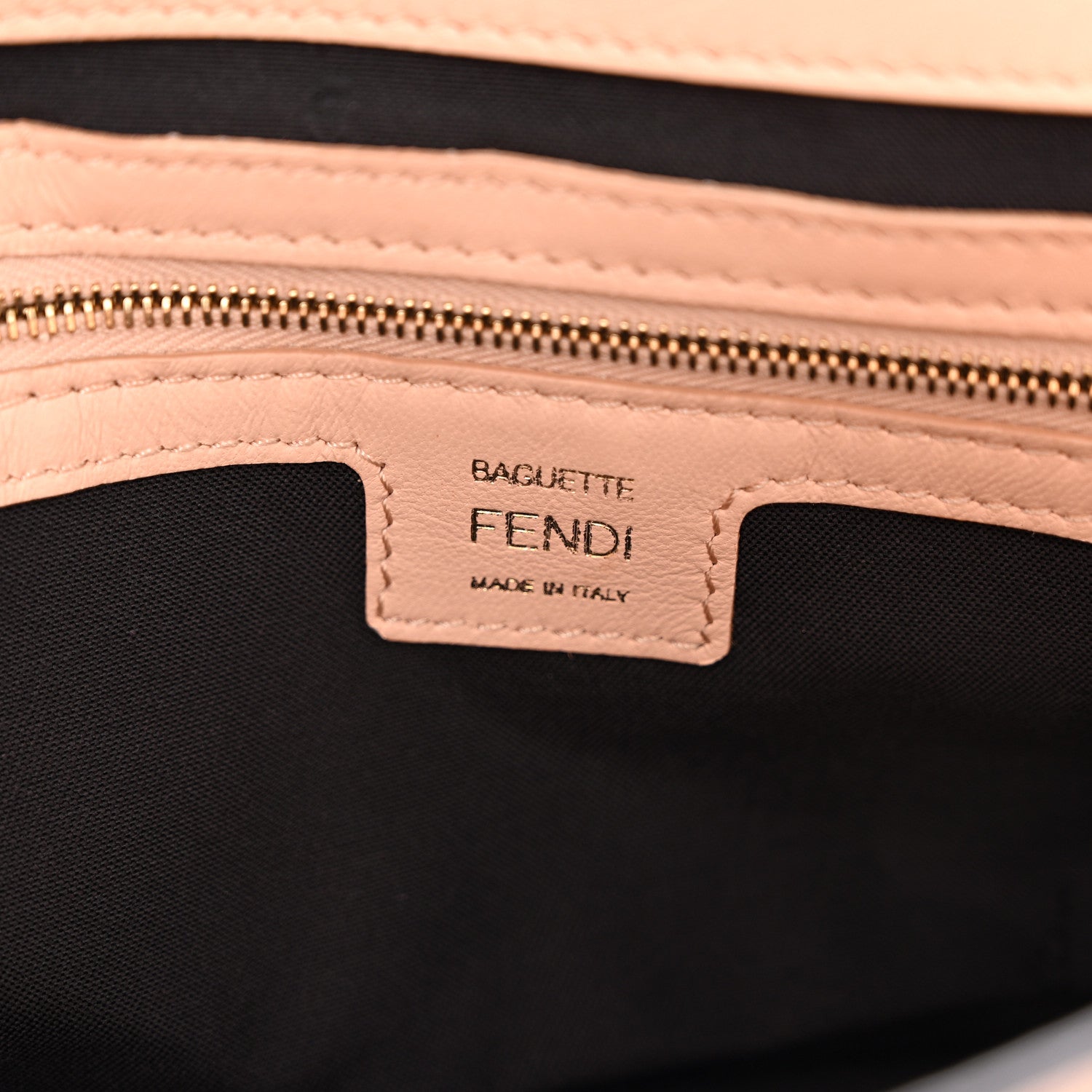 Fendi Nappa FF 1974 Embossed Baguette Baby Pink 6 of 10
