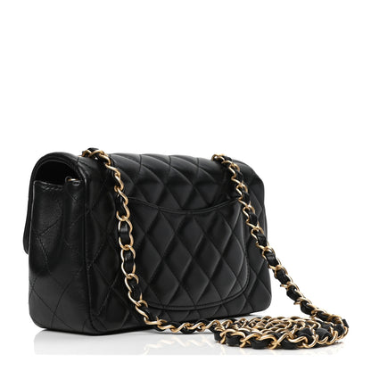 Chanel Lambskin Quilted Mini Rectangular Flap Black 2 of 4
