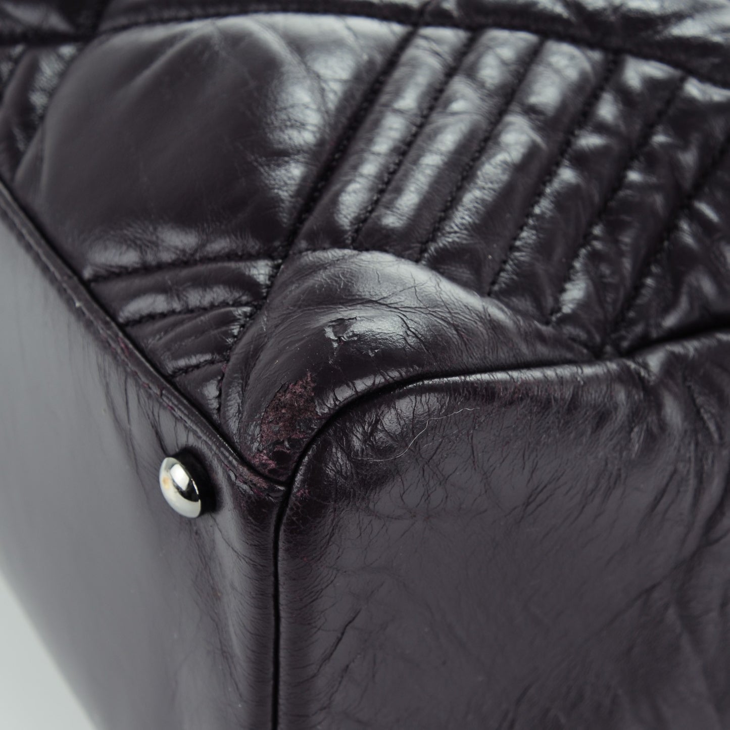 Lambskin In and Out Maxi Flap Purple