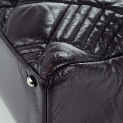 Chanel Lambskin In and Out Maxi Flap Purple 8 of 9