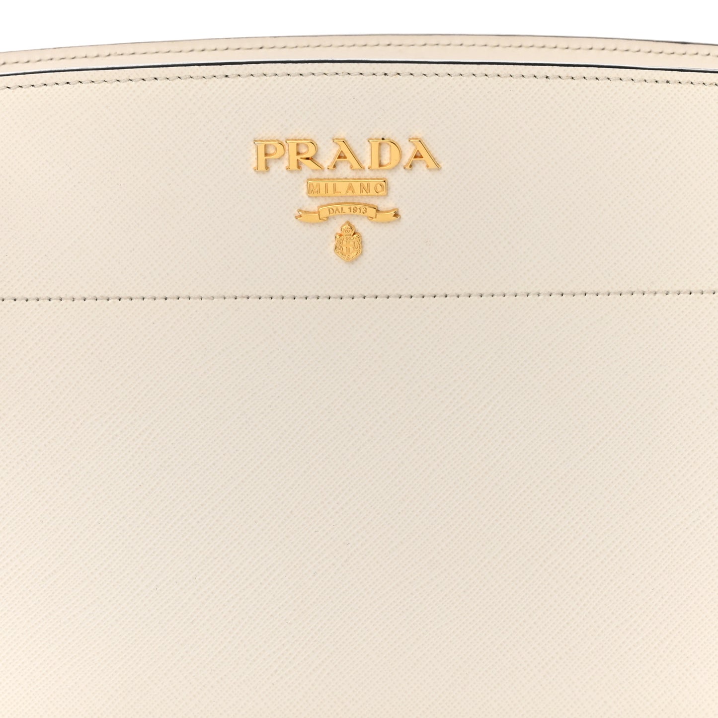 Saffiano City Calfskin Esplanade Crossbody Bag White