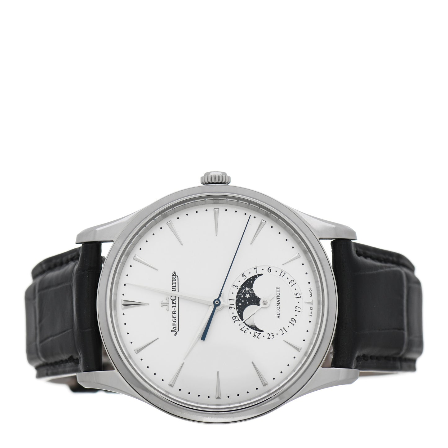 Stainless Steel Alligator 39mm Master Ultra Thin Moon Automatic Watch Q1368430