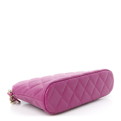 Chanel Caviar Quilted Classic Clutch With Chain Fuchsia 4 of 10