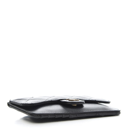 Chanel Lambskin Quilted Flap Zip Card Holder Black 4 of 8
