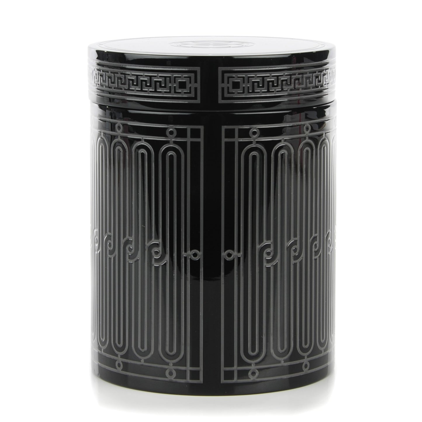 Lacquered H Deco Tea Box Black
