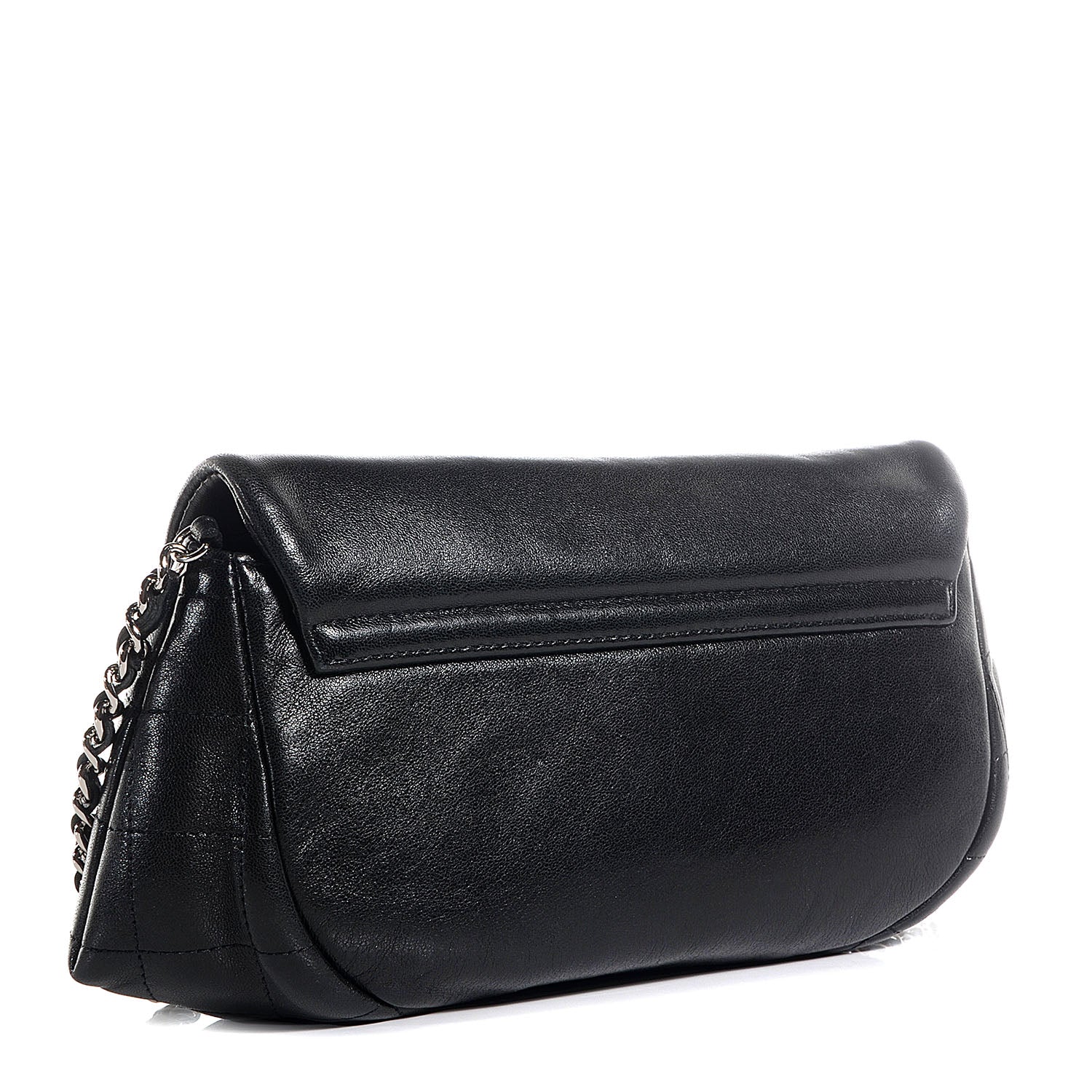 Chanel Lambskin Half Moon Wallet On Chain WOC Black 3 of 8