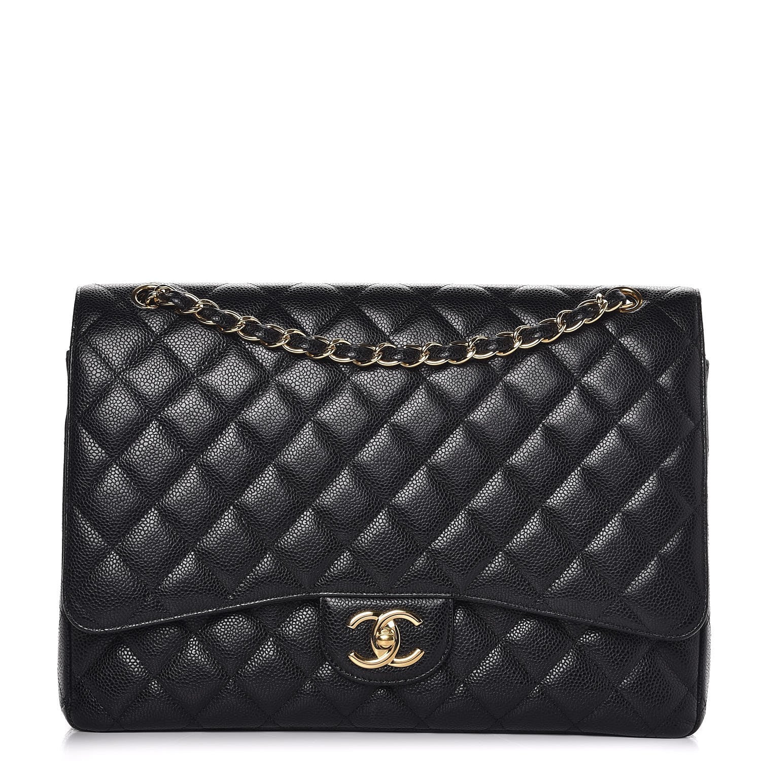 Chanel Caviar Quilted Maxi Double Flap Black 1 of 8
