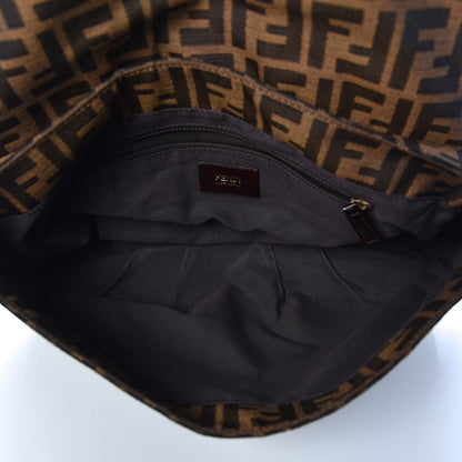 Fendi Zucca Patent Mia Shoulder Flap Tobacco 5 of 10