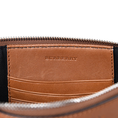 Burberry Mega Check Peyton Crossbody Clutch Bag Saddle Brown 5 of 10