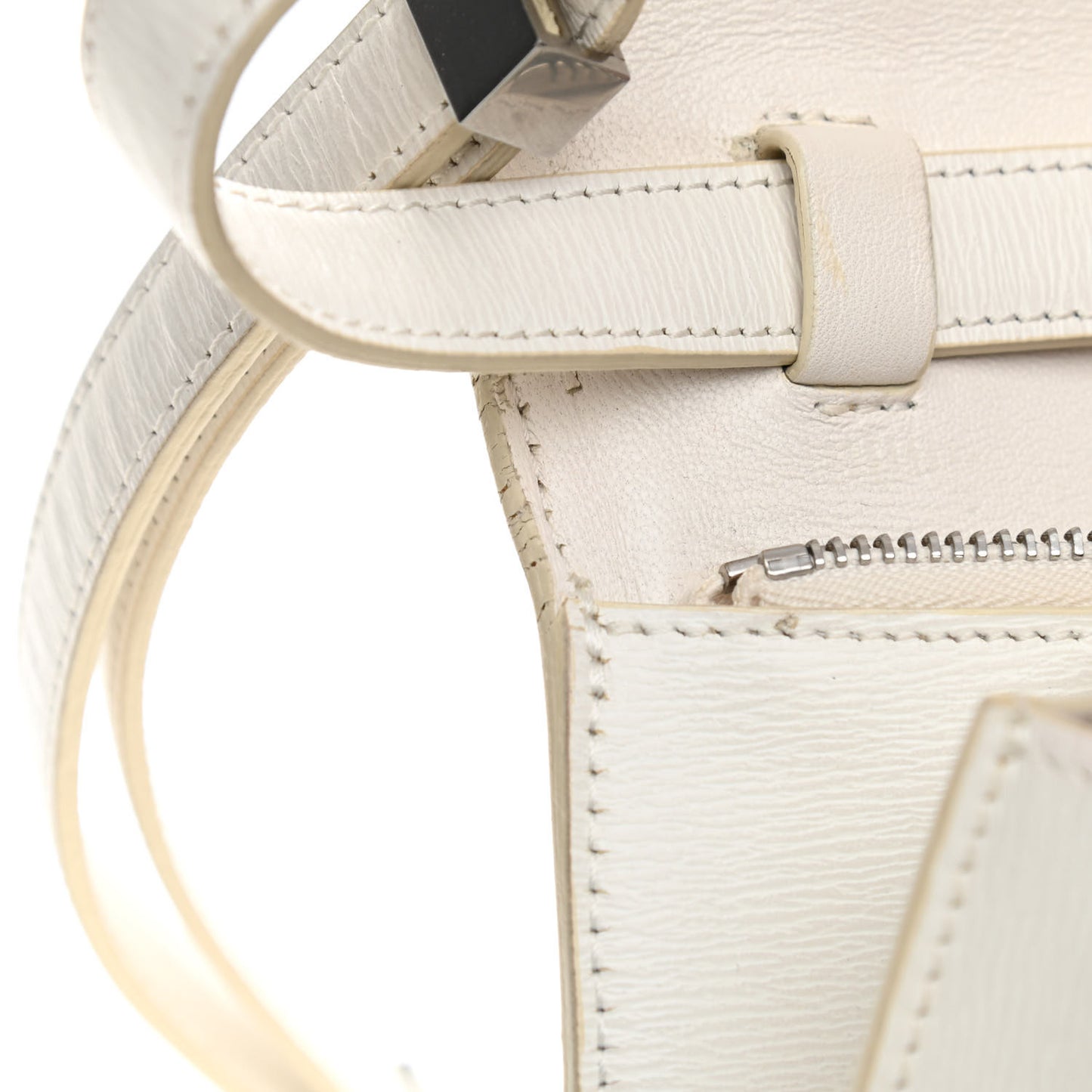 Liege Calfskin Medium Classic Box Flap Bag White