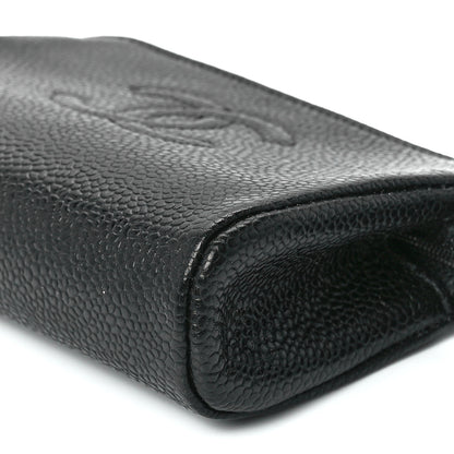 Chanel Caviar Timeless CC Cosmetic Pouch Bag Black 10 of 11