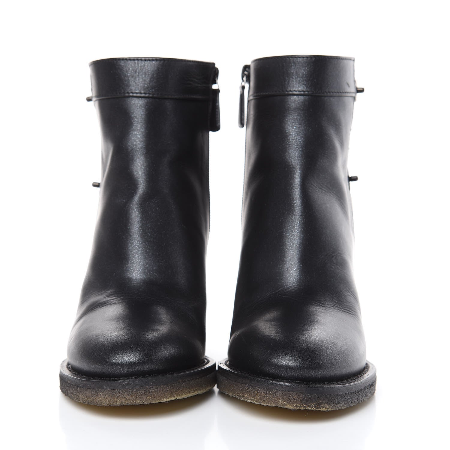 Chanel Goatskin CC Turnlock Ankle Boots 39.5 Black 2 of 13