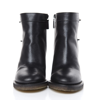 Chanel Goatskin CC Turnlock Ankle Boots 39.5 Black 2 of 13