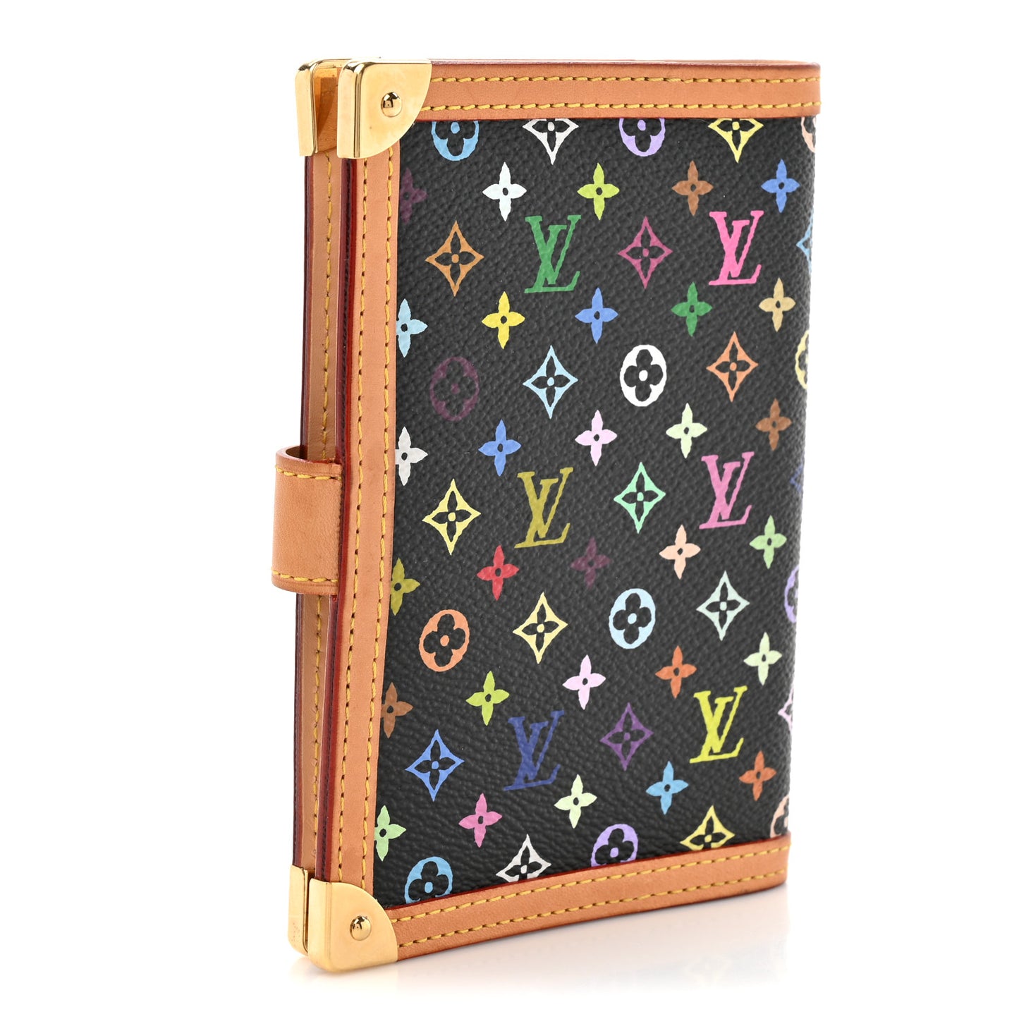Monogram Multicolor Small Ring Agenda Cover Black