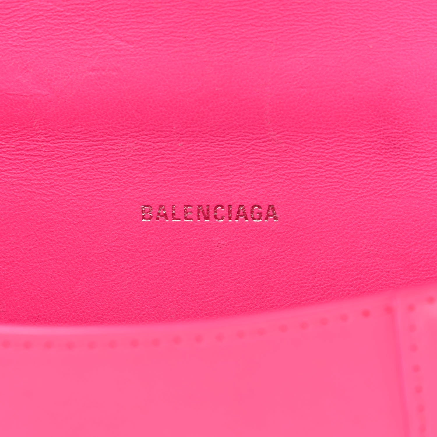 Balenciaga Shiny Box Calfskin Hourglass Top Handle Bag XS Hot Pink 6 of 13