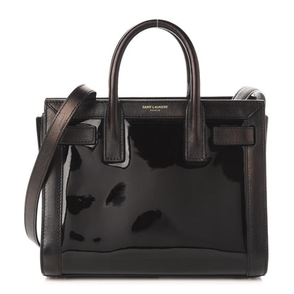 Saint Laurent Patent Calfskin Nano Sac de Jour Black 1 of 14