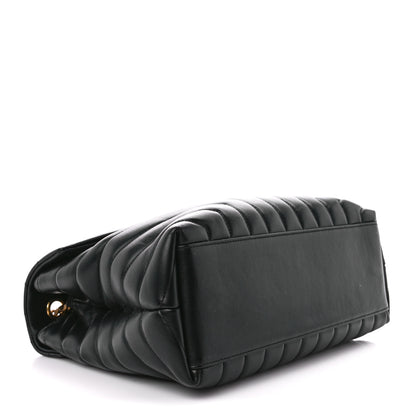 Saint Laurent Calfskin Y Quilted Monogram Medium Loulou Chain Satchel Black 4 of 11