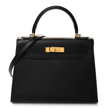 Hermes Epsom Kelly Sellier 28 Black 1 of 10