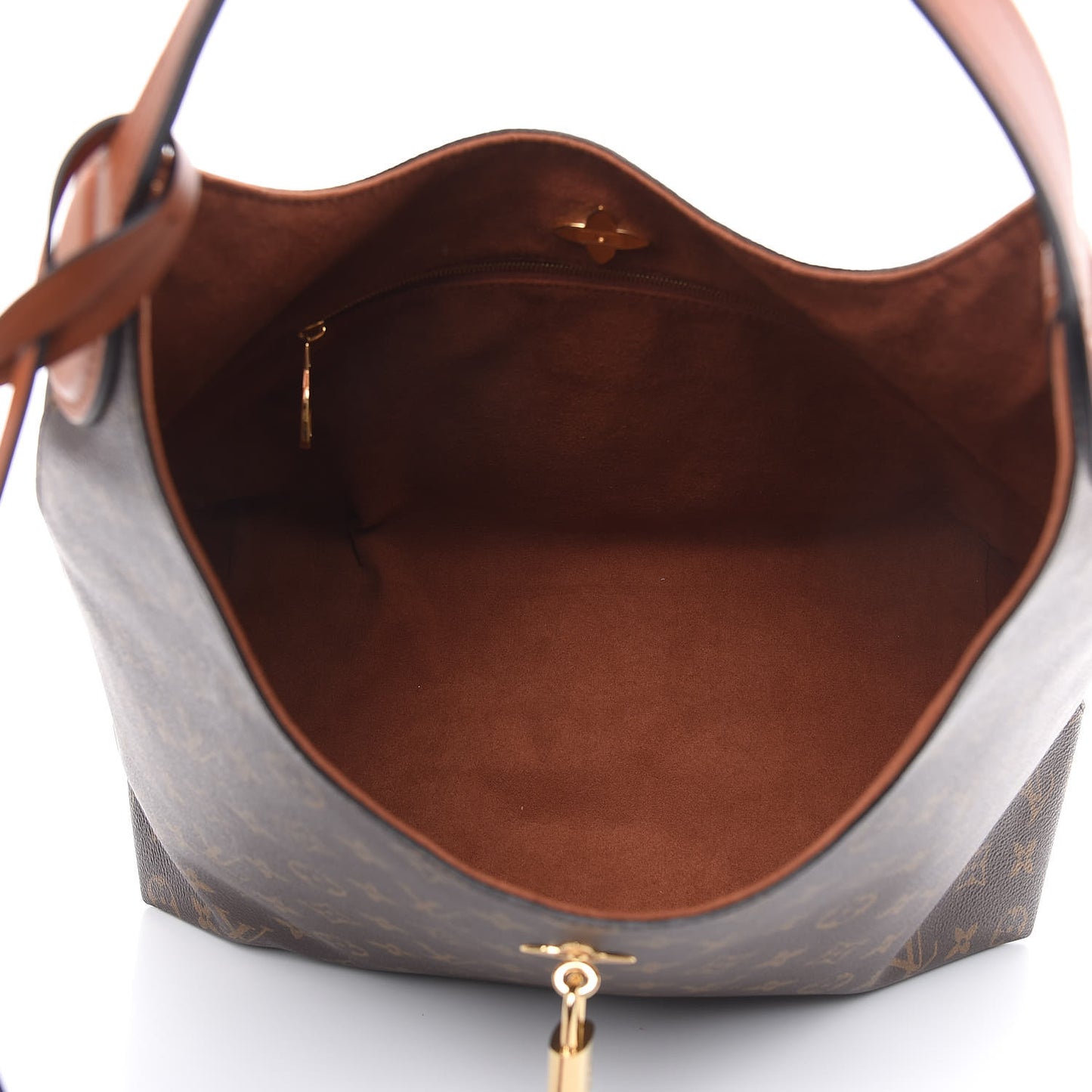 Monogram Flower Hobo Caramel