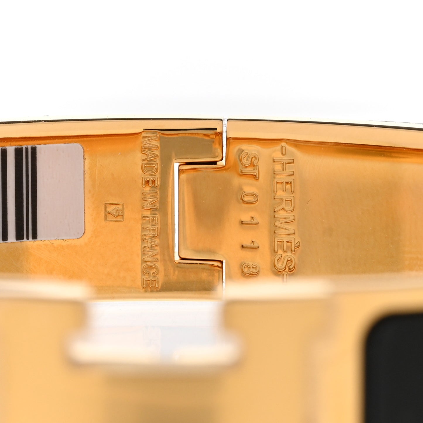 Enamel Narrow Clic Clac H Bracelet PM Black