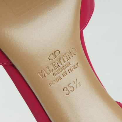 Valentino Garavani Calfskin Rockstud Ankle Strap Sandals 35.5 Pop Fuxia 7 of 7