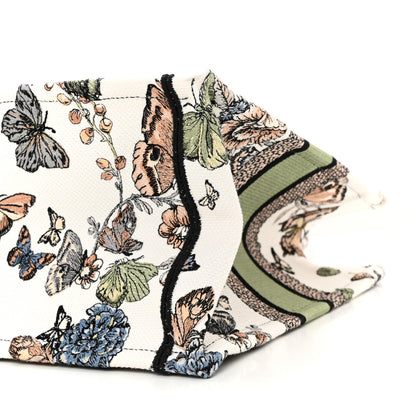 Christian Dior Canvas Embroidered Toile de Jouy Mexico Medium Book Tote White Multicolor 10 of 13