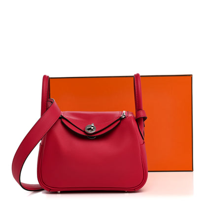 Hermes Swift Verso Mini Lindy 20 Framboise Rouge Sellier 11 of 11