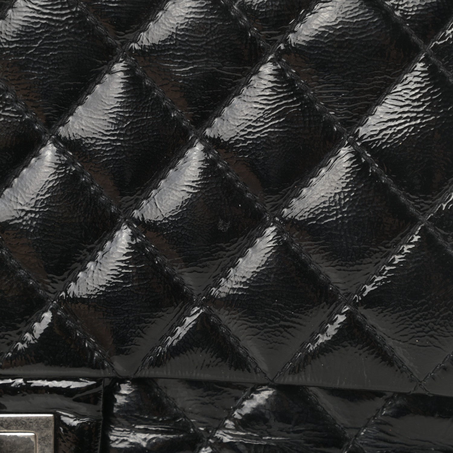Chanel Distressed Patent Quilted 2.55 Reissue 227 Flap Black 14 of 14