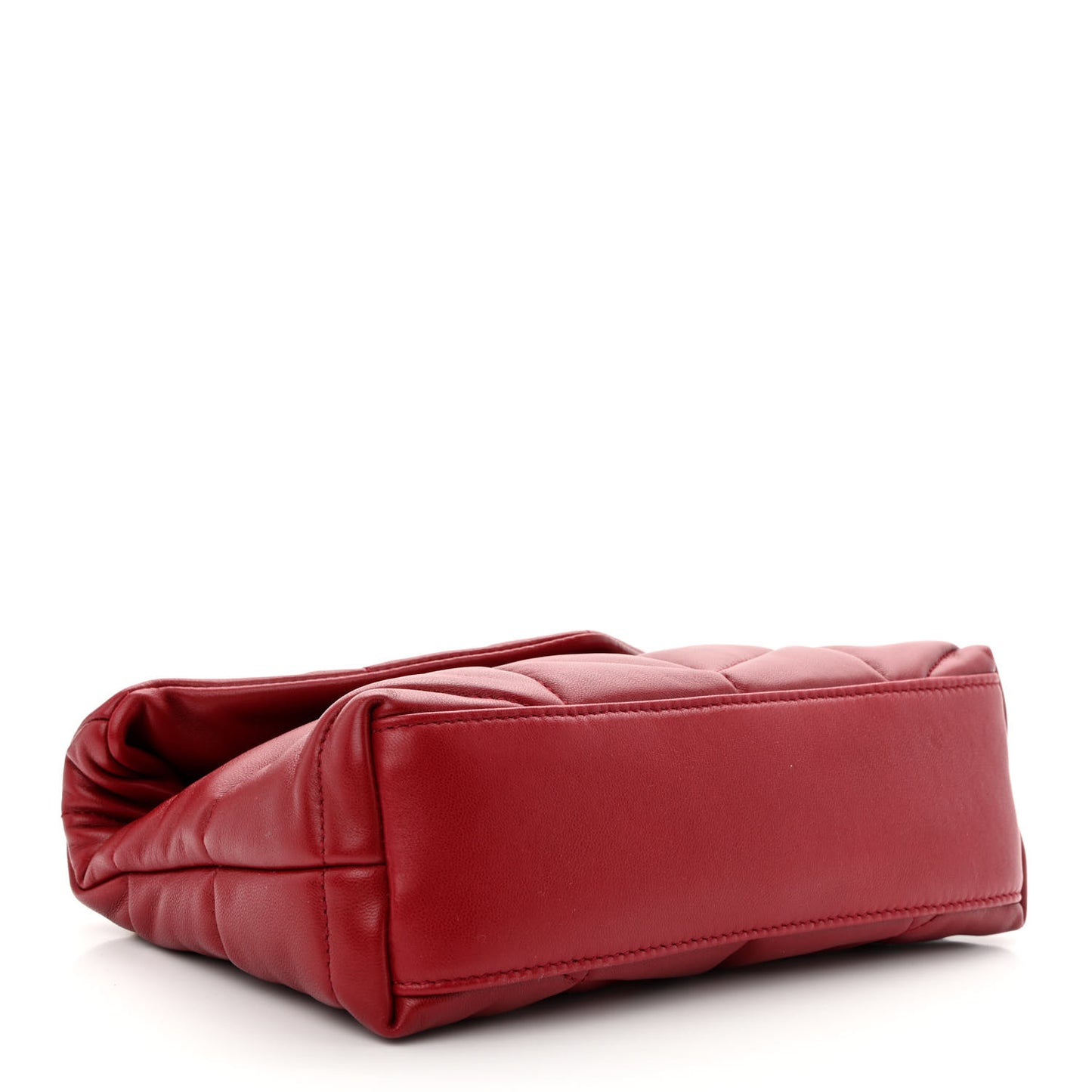 Lambskin Quilted Toy Loulou Puffer Monogram Chain Satchel Opyum Red