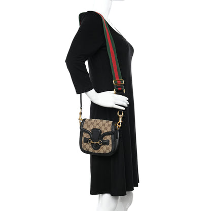 Gucci Monogram Small Lady Web Shoulder Bag Beige Black 2 of 10