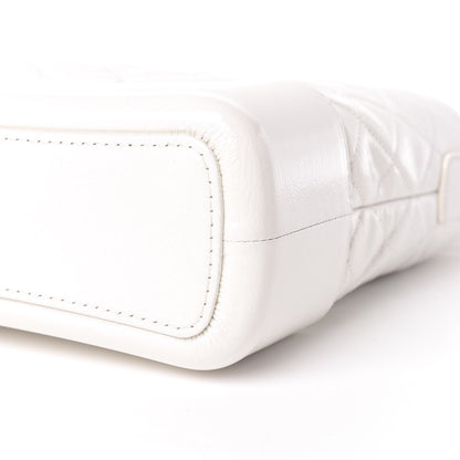 Chanel Patent Goatskin Quilted Medium Gabrielle Hobo White 10 of 11
