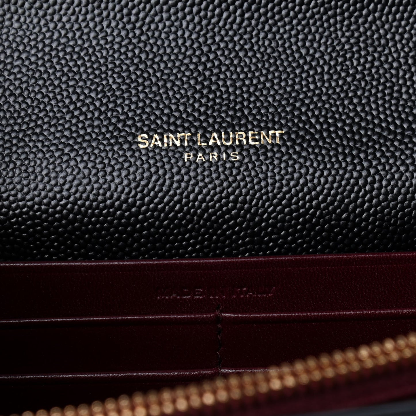 Grain De Poudre Monogram Cassandra Chain Wallet Black