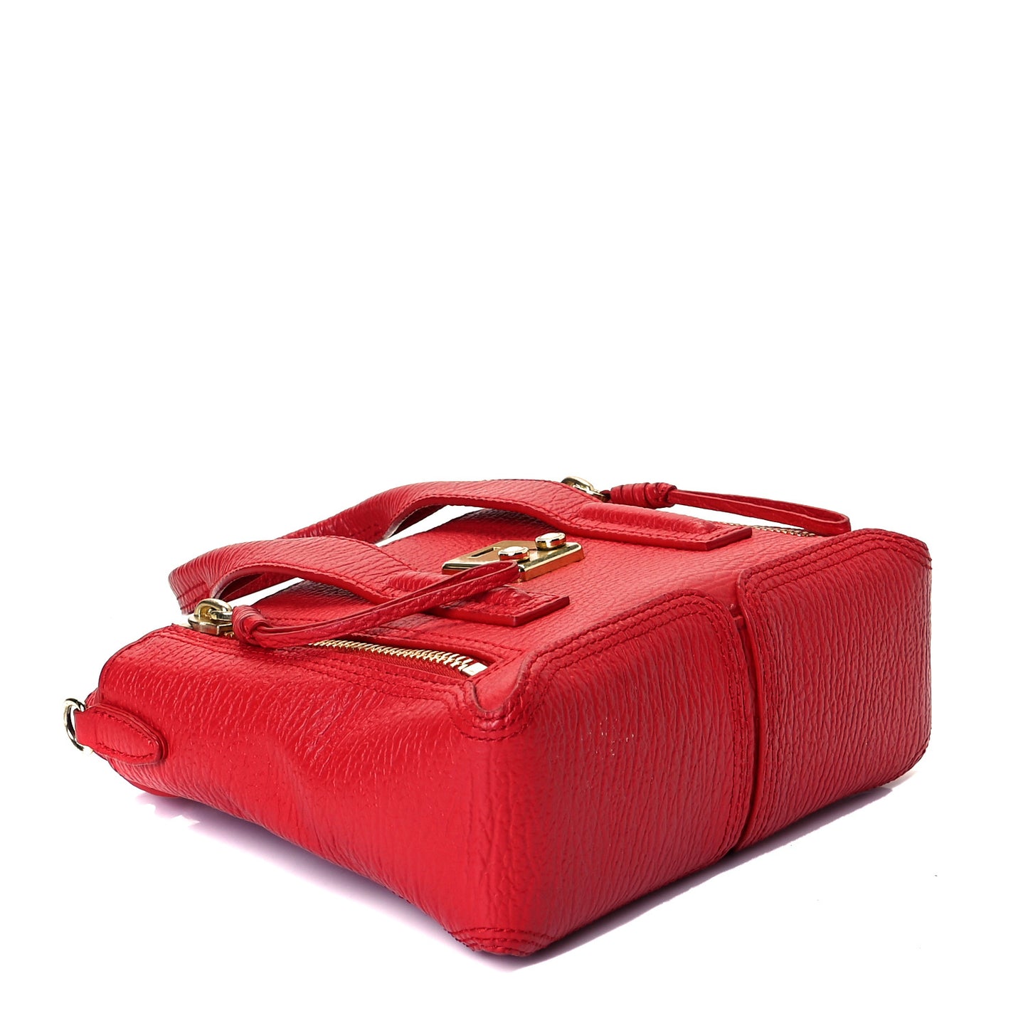 Textured Calfskin Mini Pashli Satchel Red