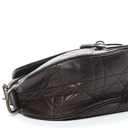 Christian Dior Lambskin Cannage Shoulder Bag Dark Brown 6 of 16