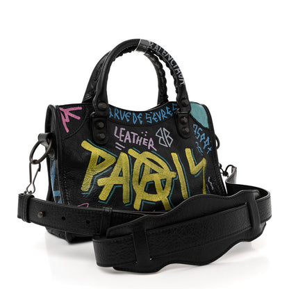 Balenciaga Agneau Arena Graffiti All Over Classic Hardware Mini City Black Multicolor 3 of 10