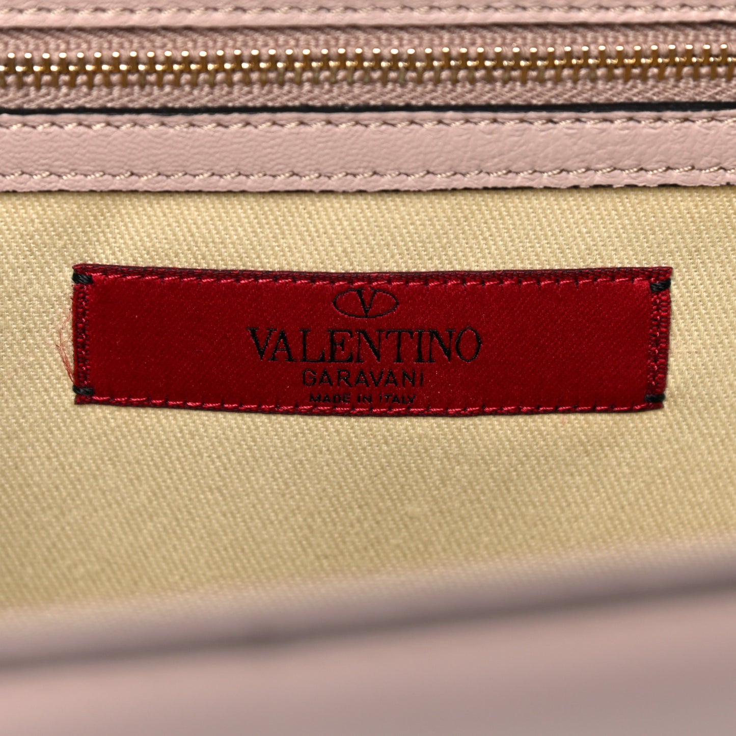 Vitello Crystal Embellished Medium Glam Lock Rockstud Flap Poudre