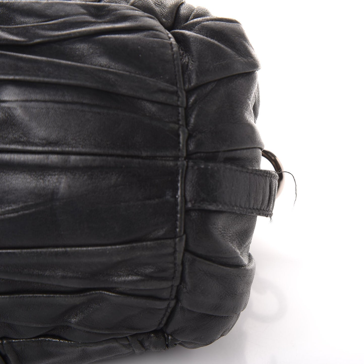 Nappa Gaufre Shopping Satchel Black