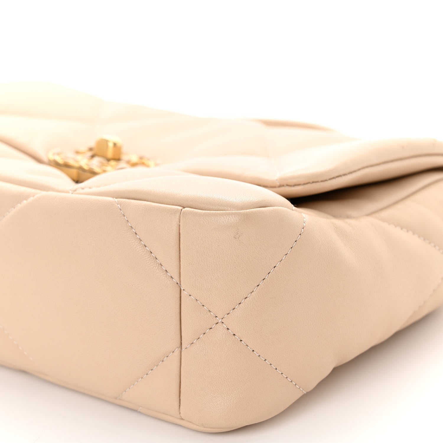 Chanel Lambskin Quilted Medium Chanel 19 Flap Beige 10 of 12