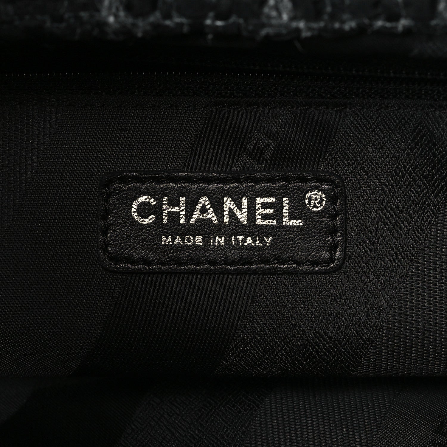 Chanel Glazed Calfskin Quilted Tweed Portobello Tote Black 6 of 9