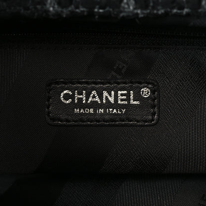 Chanel Glazed Calfskin Quilted Tweed Portobello Tote Black 6 of 9