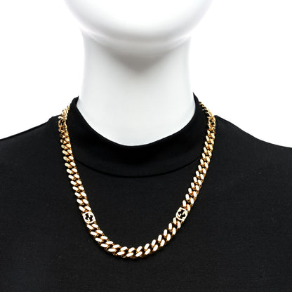 Gucci Metal Interlocking GG Chain Necklace Gold 2 of 4