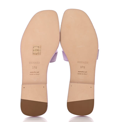 Hermes Epsom Oran Sandals 37.5 Violet Amethyste 5 of 9