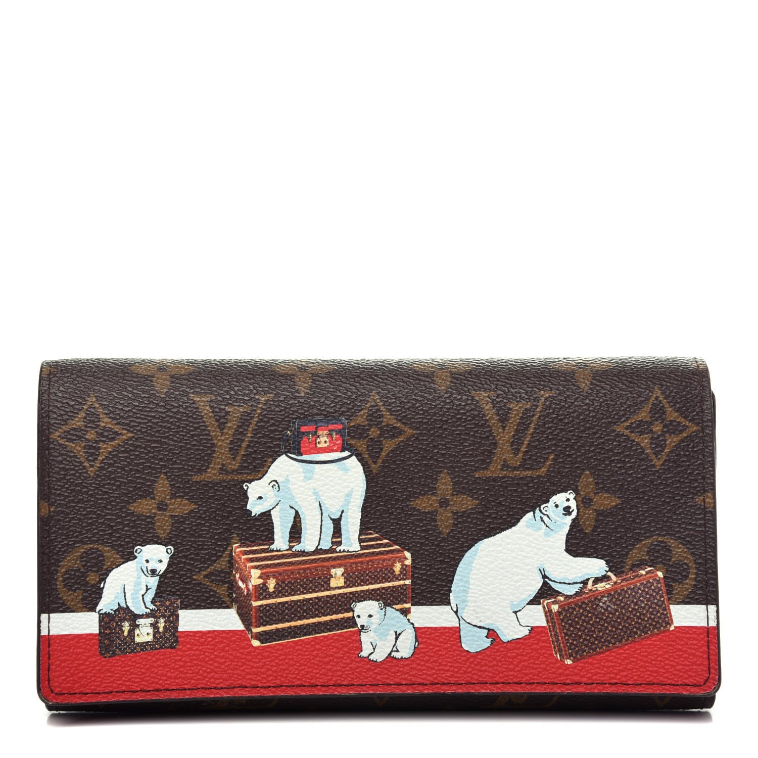 Louis Vuitton Monogram 2017 Christmas Animation Sarah Wallet 1 of 9