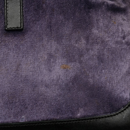 Gucci Velvet Calfskin Jackie O Hobo Purple Black 14 of 17