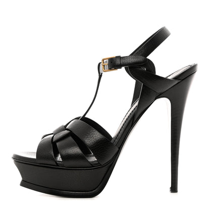 Saint Laurent Buffalo Tribute 105 Platform Sandals 39 Black 1 of 10